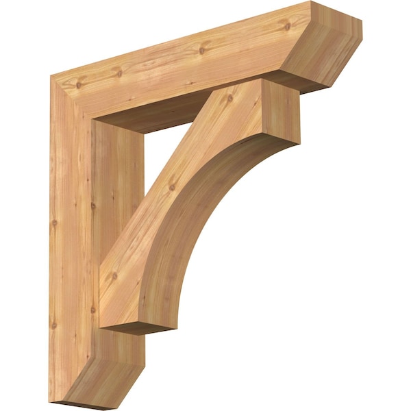 Ekena Millwork Westlake Slat Smooth Bracket w/ Offset Brace, Western Red Cedar, 7 1/2"W x 32"D x 32"H BKT0806X32X32WTL06SWR - main